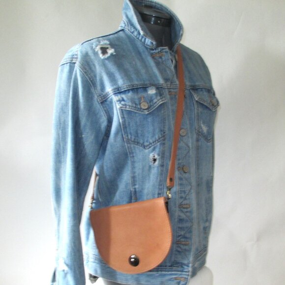 Handbags - TAN LEATHER CROSSBODY BAG